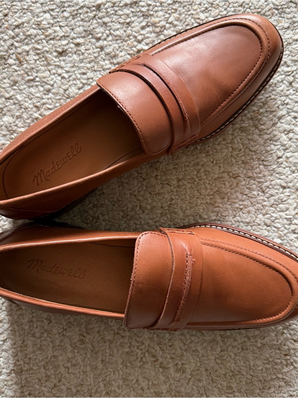 Madewell The Corinne Lugsole Loafer Brown Leather 9.5 NWOB - Picture 9 of 9